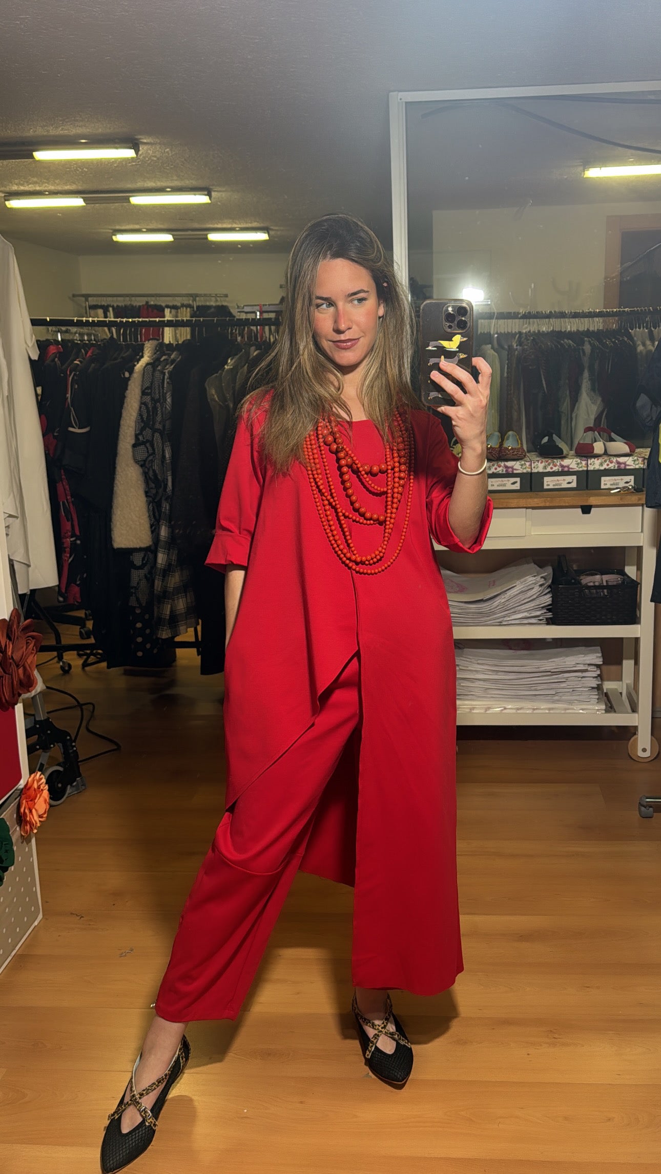 Camiseta larga irregular punto milano